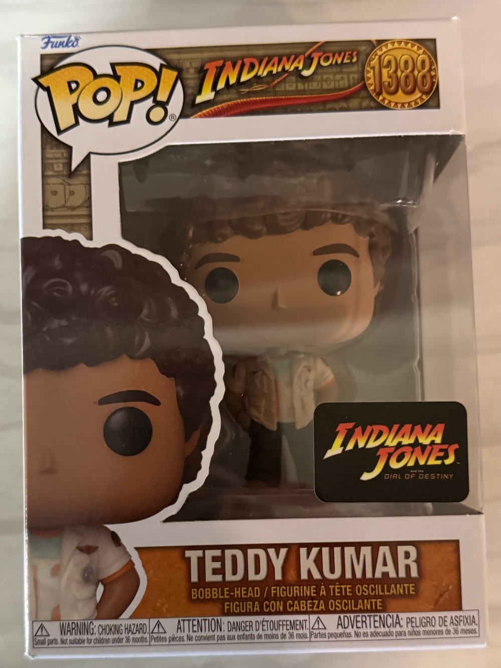 Funko POP! Indiana Jones Teddy Kumar Figure - Brown, Black, White